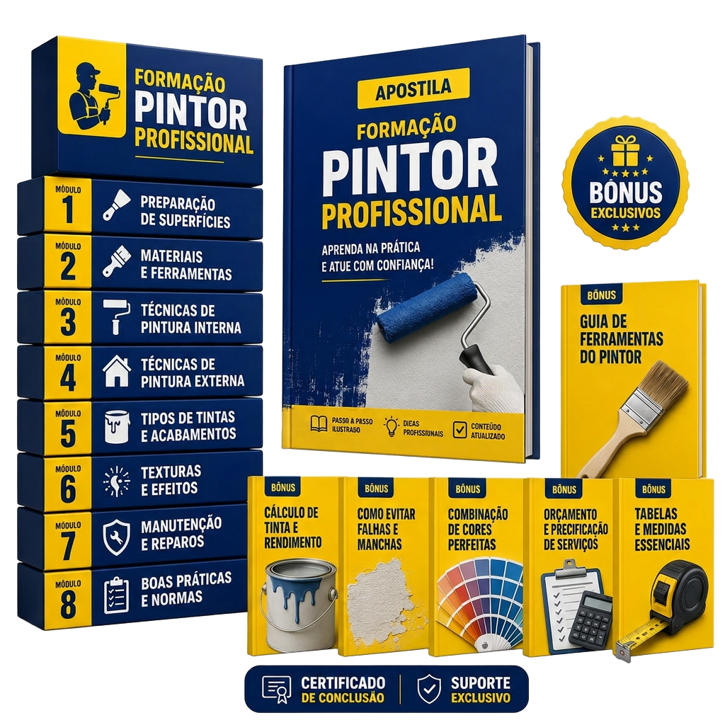 Kit do Curso Formação Pintor Profissional